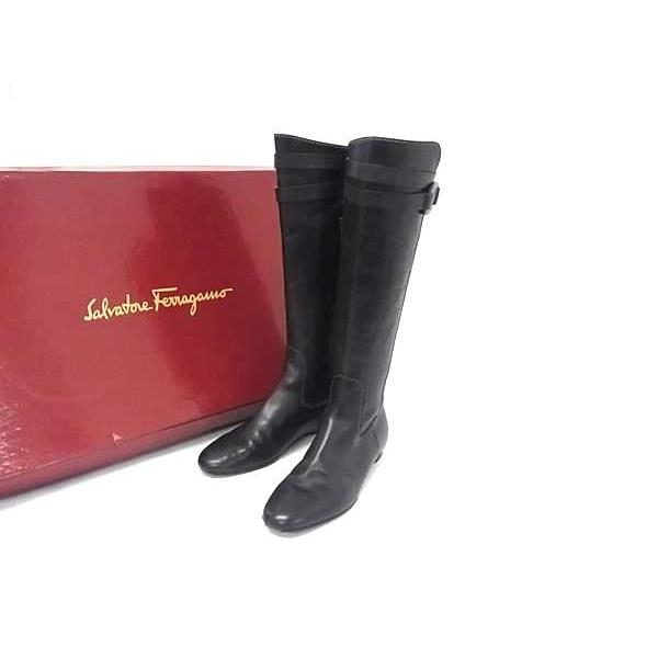 【未使用】フェラガモ　Ferragamo レザー　ロングブーツ 楽天市場】FERRAGAMO フェラガモ ロングブーツ SARAH サラ 726392