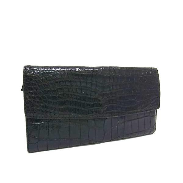 □極上□本物□JRA公認□クロコダイル 二つ折り 長財布 ウォレット