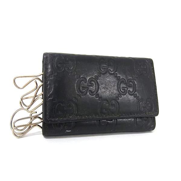 GUCCI グッチ 138093 2184 グッチシマ GG柄 レザー 6連 キーケース 鍵