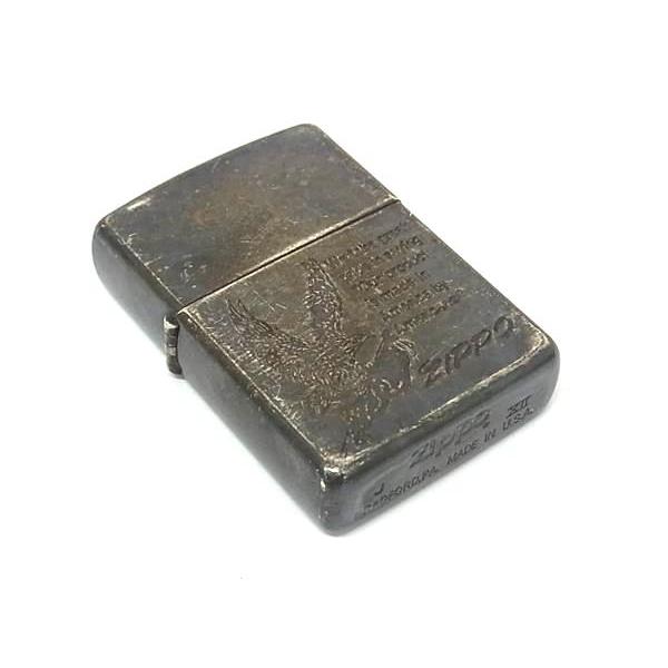 ビンテージ ZIPPO CHESS KING メタル貼り 1996年型 Vintage Zippo Bottom Code Metal Brass Nickel 1996 Japan