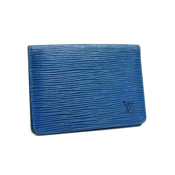 ルイヴィトン ポルト2カルト・ヴェルティカル カードケース M63205 青 LOUIS VUITTON ルイヴィトン M63205 エピ 2カルト ヴェル