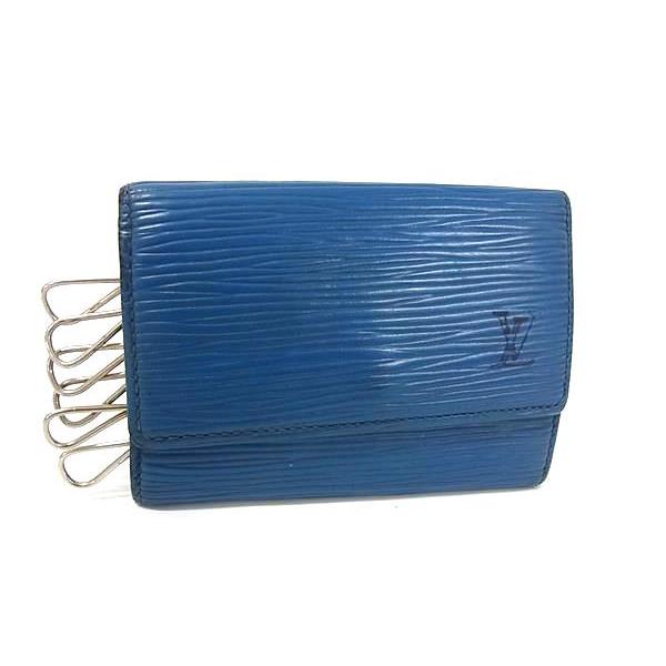 ルイヴィトン モノグラム　キーケース 4 ブルー キーケース4 ミュルティクレ4 ブルー ネイビー 新品同様