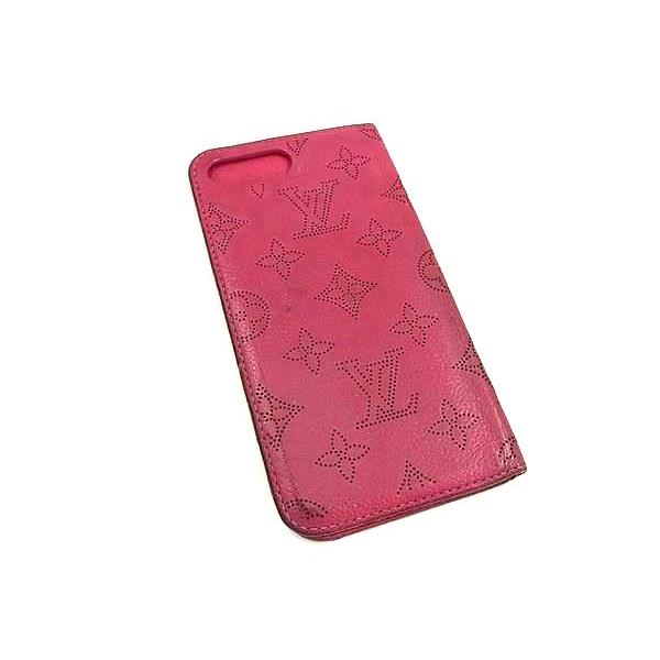 【新品同様】ルイヴィトン マスターズコレクション iPhone7Plus ケース LOUIS VUITTON ルイヴィトン M62196 モノグラムマヒナ フォリオ