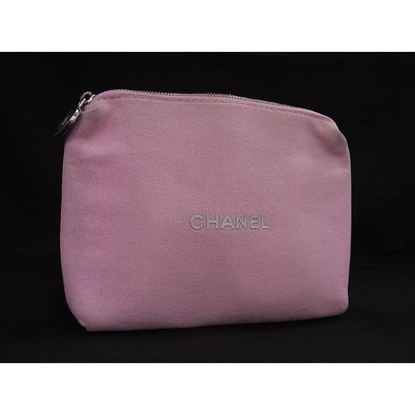 シャネルポーチ　美品 CHANEL（シャネル） ココマーク キャンバス 化粧ポーチ メイクポーチ