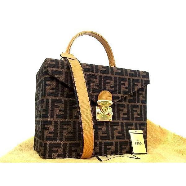 美品】FENDI フェンディ ズッカ 2way ショルダーバッグ ヴァニティ