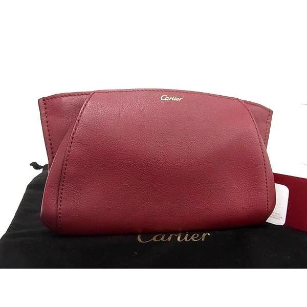 Cartier □新品同様□ カルティエ レザー ポーチ マルチケース