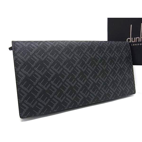 ■新品同様■ dunhill ダンヒル PVC 二つ折り 長財布 ウォレット 小銭入れ メンズ ブラック系 FD9936 dunhill（ダンヒル） □新品同様□ PVC 二つ折り 長財布 ウォレット