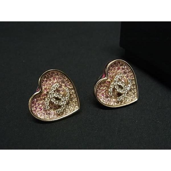 CHANEL シャネル ココマーク C23P ラインストーン ピアス