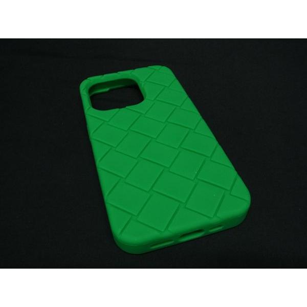 ■新品同様■ BOTTEGA VENETA ボッテガヴェネタ イントレチャート ラバー iPhone14Pro 対応 スマホケース グリーン系 FE4858 BOTTEGA VENETA（ボッテガ・ヴェネタ） □新品同様□ イントレチャート
