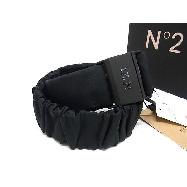 ■極美品■ N°21 ヌメロヴェントゥーノ ポリエステル100％ ベルト サイズ 40 レディース ブラック系 FF3424 □極美品□ N°21 ヌメロヴェントゥーノ ポリエステル100％ ベルト