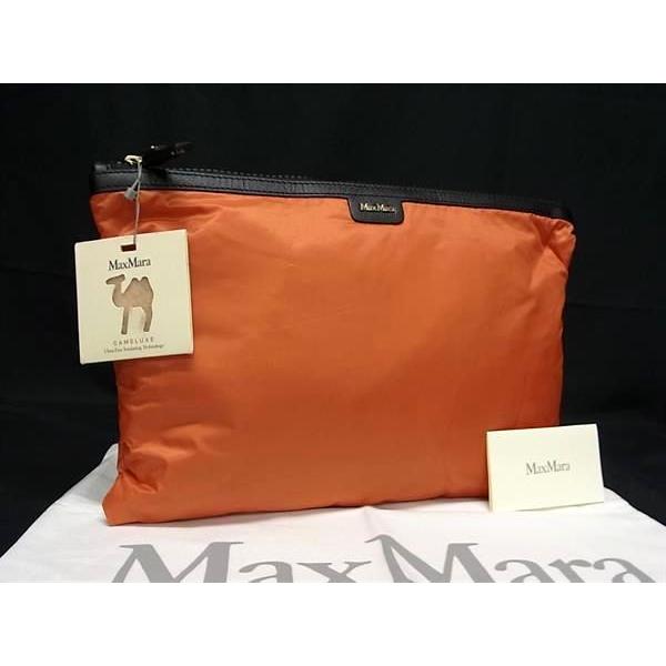 ■新品■未使用■ Max Mara マックスマーラ ポリエステル クラッチバッグ マルチケース ポーチ レディース メンズ オレンジ系 FG3608 Max Mara（マックスマーラ） □新品□未使用□ ポリエステル クラッチ