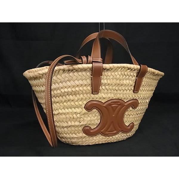 CELINE ベージュ ストロートートバッグ