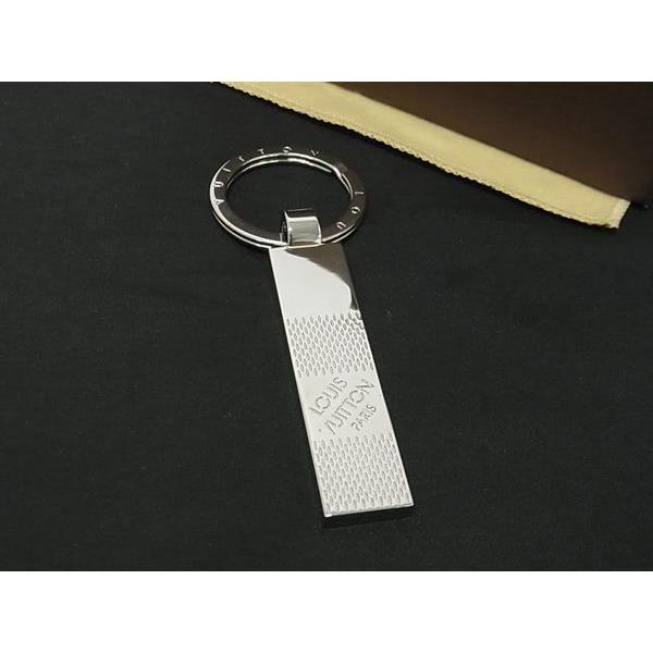 LOUIS VUITTON - ■新品同様■ LOUIS VUITTON ルイヴィトン M67918 ダミエ キーホルダー キーリング チャーム メンズ レディース シルバー系 FG9648 LOUIS VUITTON □新品同様□ ルイヴィトン M67918 ダミエ