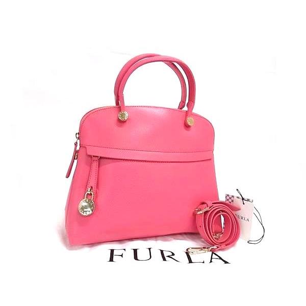FURLA パイパー　ハンドバック　ショルダーバッグ　レザー　2way パイパー FURLA フルラ パイパー・コーティングレザー ゴールド金具 2WAY