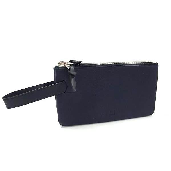 美品 dunhill ダンヒル ショルダーバッグ かばん レザー ネイビー系 dunhill □新品□未使用□ ダンヒル レザー ワンハンドル