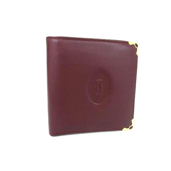 Cartier □極美品□ カルティエ マストライン レザー 二つ折り