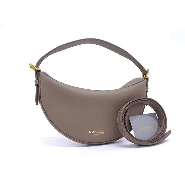 ■極美品■ J＆M DAVIDSON ジェイアンドエムデヴィッドソン レザー ワンハンドル ハンドバッグ ショルダー 肩掛け グレージュ系 FL6282 J&M Davidson（J＆Mデヴィッドソン） □極美品□ ジェイアンドエム