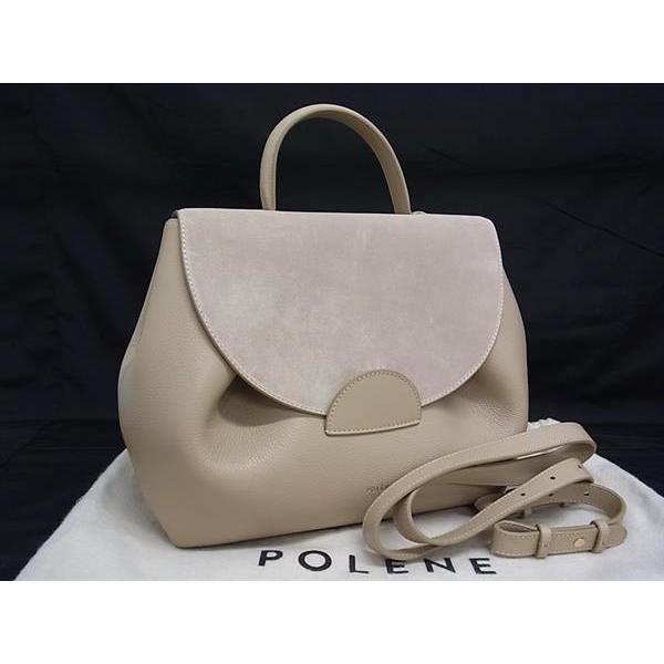 極美品】POLENE Mokki チョーク 2way ショルダー ハンドバッグ 2025年