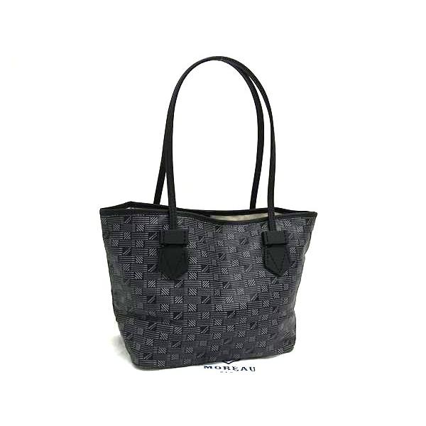 ■新品同様■ MOREAU PARIS モローパリサントロペ  PVC ショルダーバッグ トート 肩掛け レディース ブラック系×グレー系 FL6583 □新品同様□ MOREAU PARIS モローパリサントロペ PVC ショルダー