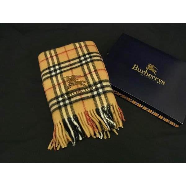 新品●バーバリーBURBERRY ウールひざ掛け 箱入り BURBERRY バーバリー ブランケット ブラウン ウール100