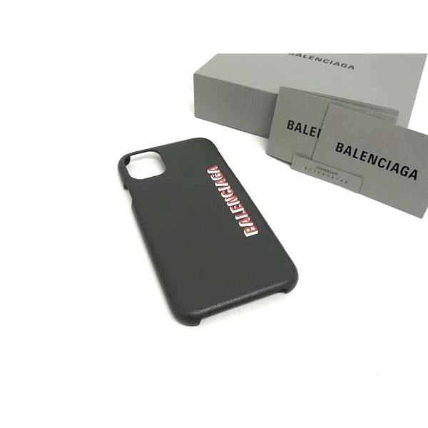 BALENCIAGA - バレンシアガBALENCIAGA iphone 11 スマホケース 黒 バレンシアガBALENCIAGAスマホケースiPhone11レザーブラック