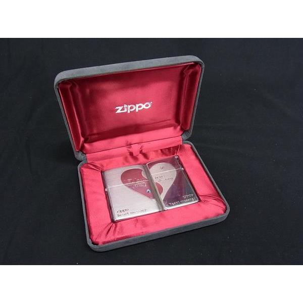 ZIPPO - ■美品■ ZIPPO ジッポー 2004年製 ペアハートセット you are my destiny 高級ライター オイルライター 2点セット シルバー系 FM2855 ZIPPO □美品□ ジッポー 2004年製 ペアハートセット you are my