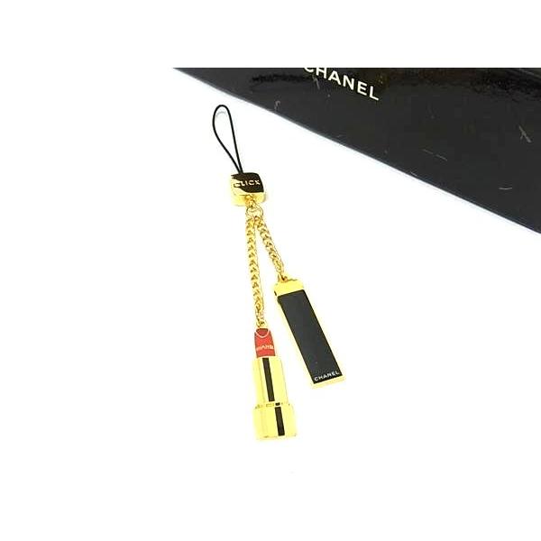 CHANEL - ■新品同様■ CHANEL シャネル ロゴ CLICK ROUGE ALLURE ストラップ キーホルダー チャーム レディース ゴールド系 FM2909 CHANEL □新品同様□ シャネル ロゴ CLICK ROUGE ALLURE