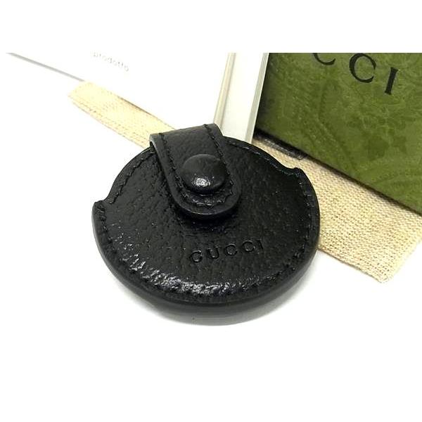 GUCCI - ■新品■未使用■ GUCCI グッチ レザー AirTag エアタグホルダー チャーム ペット用品 犬用 ブラック系 FM4024 GUCCI □新品□未使用□ グッチ レザー AirTag エアタグホルダー