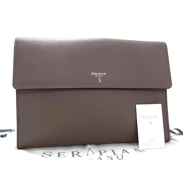 □極美品□ SERAPIAN セラピアン レザー クラッチバッグ