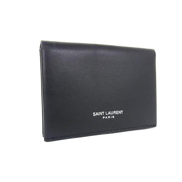 SAINT LAURENT □新品同様□ サンローラン レザー カードケース カード