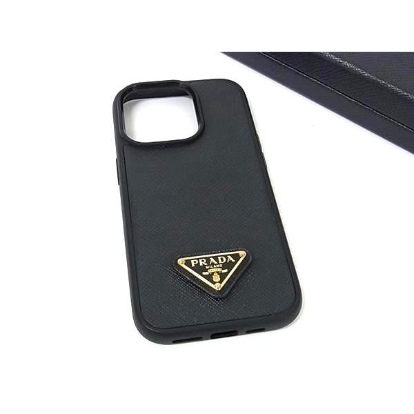 PRADA iPhone 15 Pro サフィアーノ スマホケース 直営店☆PRADA サフィアーノレザー iPhone 15 Pro Max用カバー