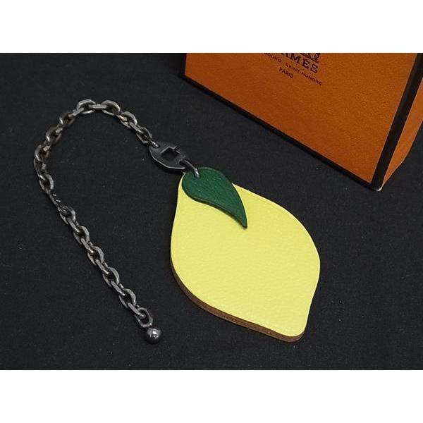 HERMES - ■極美品■ HERMES エルメス フルーツポルトクレ レザー×SV925 レモン 檸檬 チャーム キーホルダー イエロー系×シルバー系 FN4919 HERMES □極美品□ エルメス フルーツポルトクレ レザー×SV925