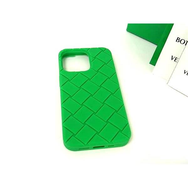 ボッテガヴェネタ　iPhone12シリコンケース イントレチャートライトグリーン ボッテガヴェネタ iPhone12シリコンケース イントレチャート