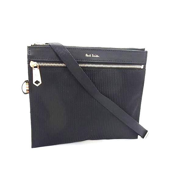 【美品】Paul Smith ポールスミス クロスボディバッグ ブラック Paul Smith □新品同様□ ポールスミス ナイロン×レザー クロスボディ