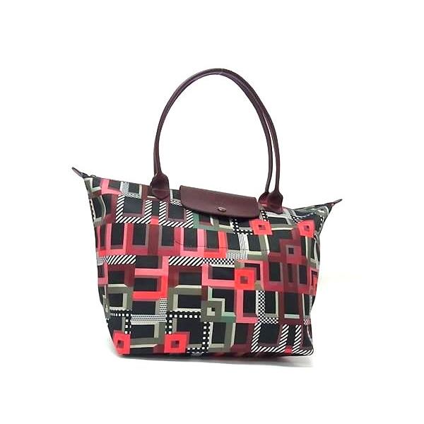 ■新品同様■ LONGCHAMP ロンシャン ル プリアージュ キャンバス×レザー ハンドバッグ トート ショルダー ボルドー系 FP5829 LONGCHAMP（ロンシャン） □新品同様□ ル プリアージュ キャンバス