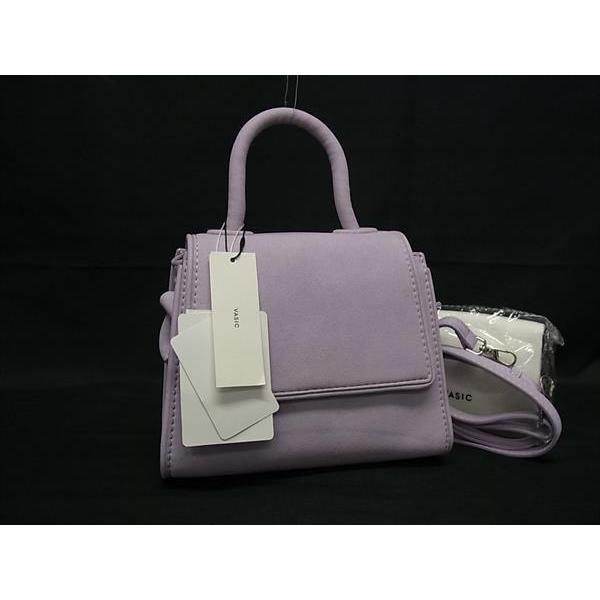 ■新品同様■ VASIC ヴァジック ビー ミニミニ スエード×レザー 2WAY ハンドバッグ ショルダー クロスボディ パープル系 FP5860 VASIC（ヴァジック） □新品同様□ ビー ミニミニ スエード×レザー