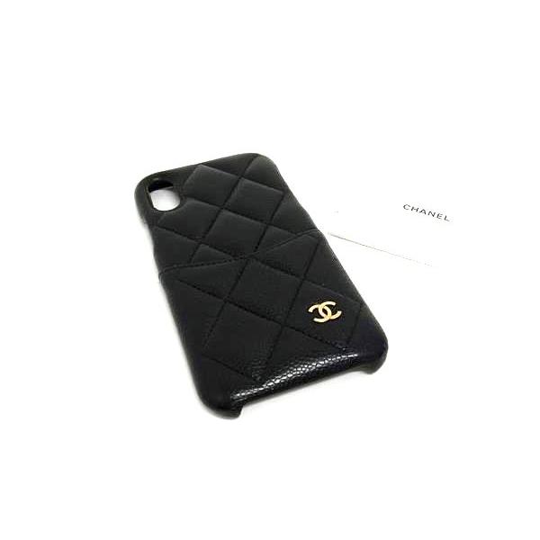 CHANEL シャネル ココマーク マトラッセ キャビアスキン iPhone XS MAX