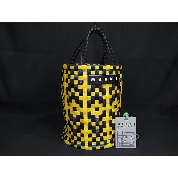 【未使用】MARNI マルニ マルニマーケット バスケット　カゴ バッグ MARNI □新品同様□ マルニ マーケット ポリプロピレン バケット