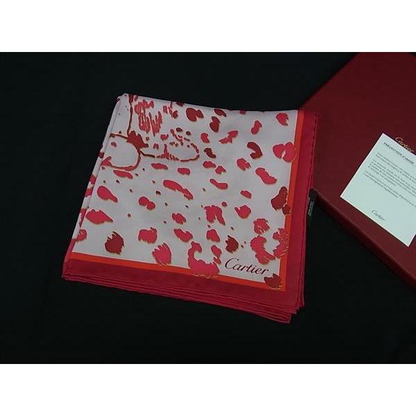 Cartier □新品□未使用□ カルティエ シルク100% ヒョウ柄 アニマル