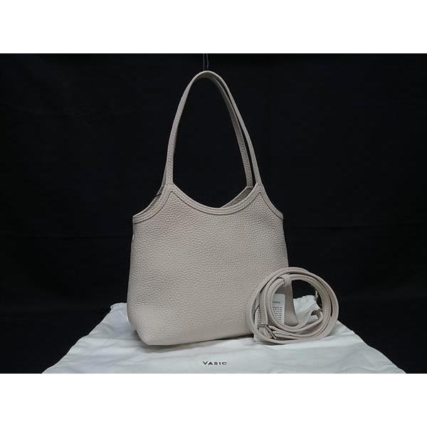 ■新品■未使用■ VASIC ヴァジック レザー 2WAY クロスボディ ハンドバッグ ショルダー 斜め掛け レディース ホワイト系 FR4924 VASIC（ヴァジック） □新品□未使用□ レザー 2WAY クロスボディ