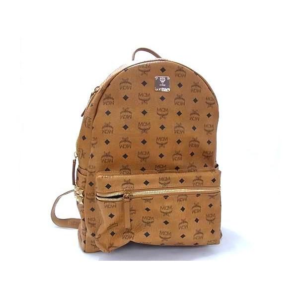 ■新品同様■ MCM エムシーエム モノグラム ヴィセトス柄 レザー リュックサック バックパック デイパック ブラウン系 FR5440 MCM（エムシーエム） □新品同様□ モノグラム ヴィセトス柄 レザー