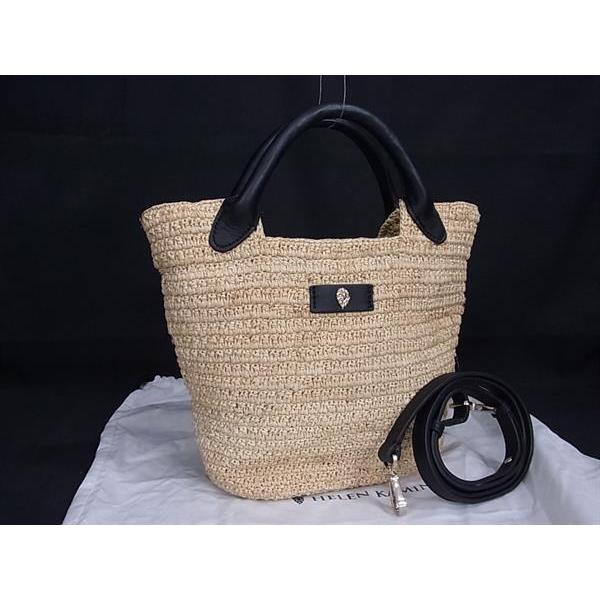 未使用】HELEN KAMINSKI ベージュ バッグ ラフィア 【公式通販】