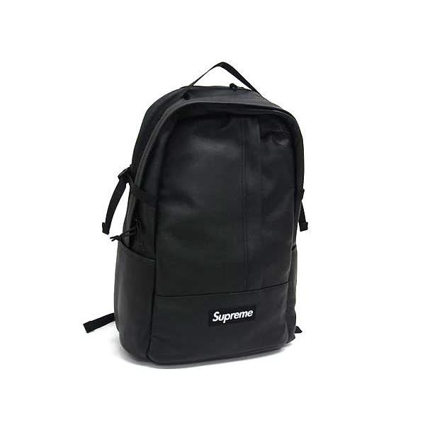 supreme バックパック ブラック Supreme □新品□未使用□ シュプリーム レザー リュックサック