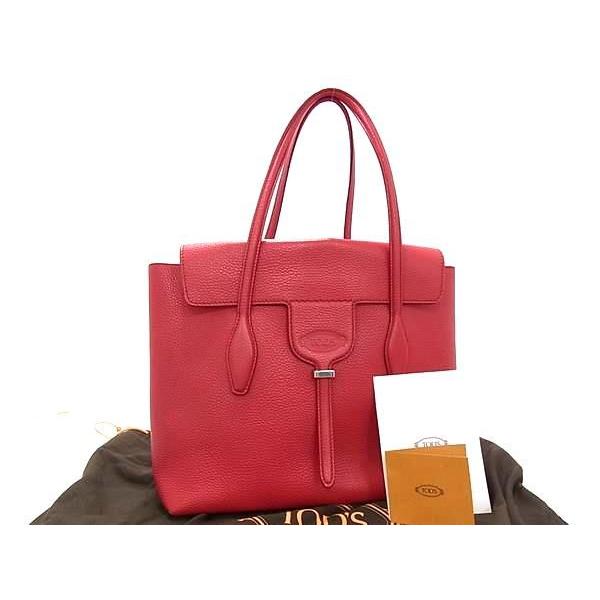 ■新品■未使用■ TODS トッズ ニュージョイ レザー トートバッグ ハンドバッグ ショルダー 肩掛け レッド系 FT0301 TOD'S（トッズ） □新品□未使用□ TODS ニュージョイ レザー トート