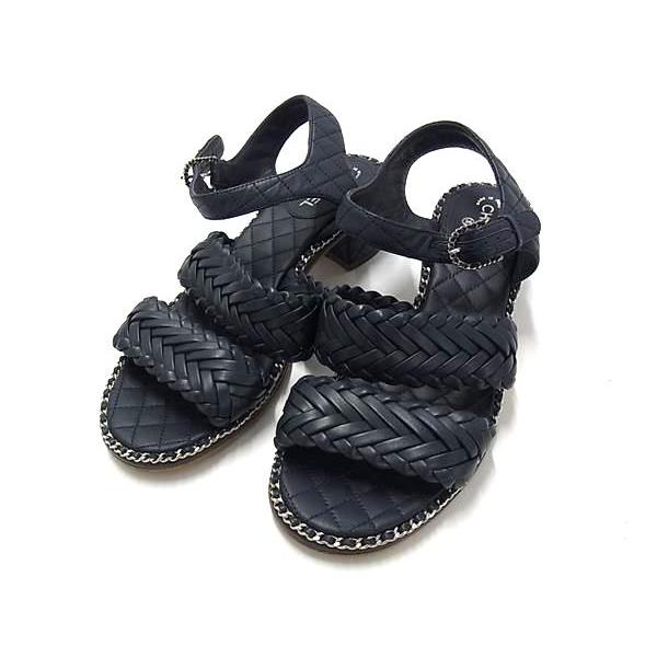 CHANEL（シャネル） □美品□ ココマーク レザー サンダル ヒール 表記