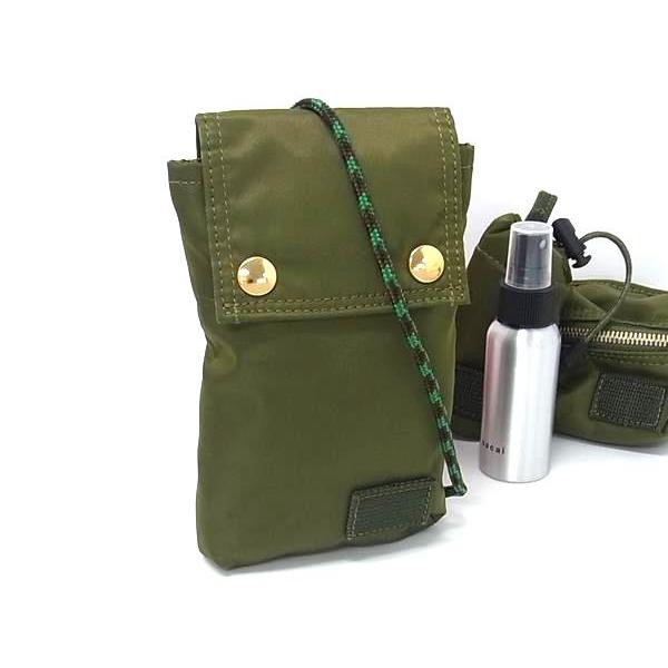 ■新品同様■ PORTER ポーター 吉田カバン  sacaiコラボ ナイロン クロスボディ ショルダーバッグ ポシェット カーキ系 FU4100 PORTER □新品同様□ ポーター 吉田カバン sacaiコラボ ナイロン