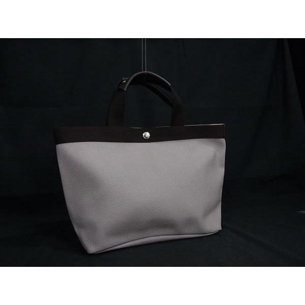 エルベシャプリエ　レザー　GPライン　舟形　ハンドバッグ　キャンバス　シボ革 Herve Chapelier（エルベシャプリエ） □新品同様□ GPライン 舟形