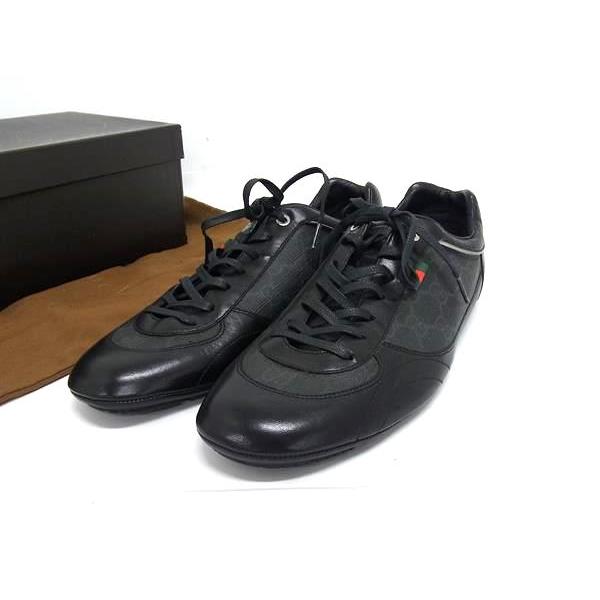GUCCI（グッチ） □極美品□ GG柄 PVC×レザー スニーカー 表記サイズ 8