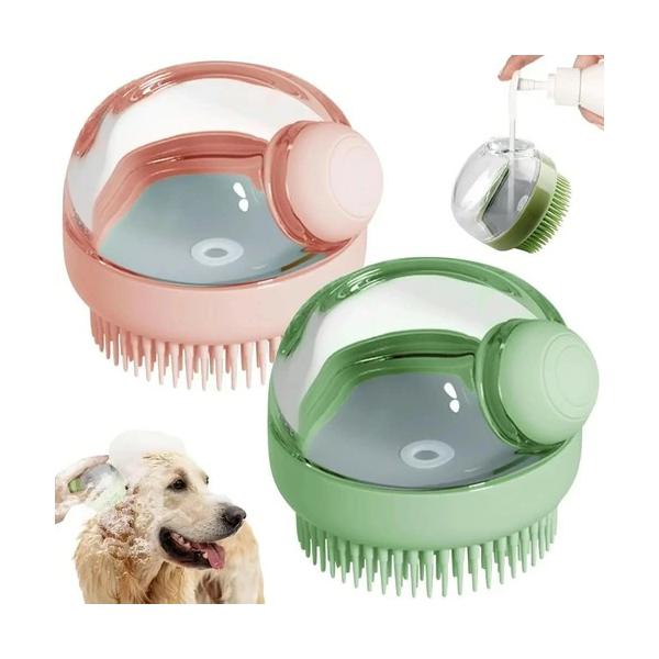 ペット用 シャンプー ブラシ 猫 犬 泡 お風呂 グッズ ディスペンサー 毛玉 除去 コーム グルーミング 毛取り 動物 抜け毛 痛くない 安全 クリーニング