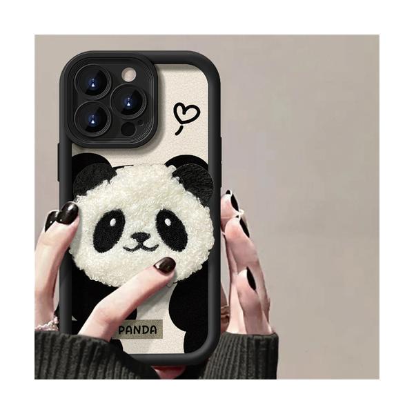 iPhone ケース カバー スマホ パンダ 動物 かわいい 韓国 ぬいぐるみ ふわふわ シリコン キャラクター 衝撃に強い おもしろ 11 12 13 pro max
